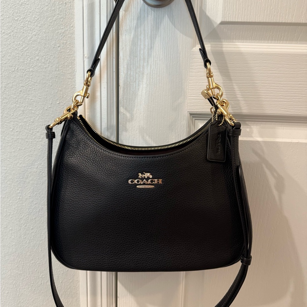 Coach Teri Hobo Black/Gold